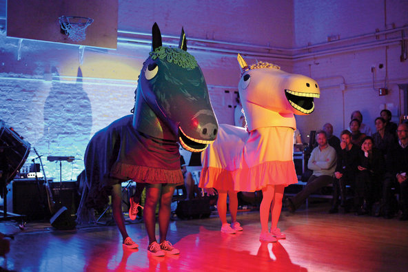 Mike Kelley, ”Extracurricular Activity Projective Reconstruction #32, Plus,” a Performa commission, 2009/Performance at Judson Church, New York/Photograph by Paula Court.