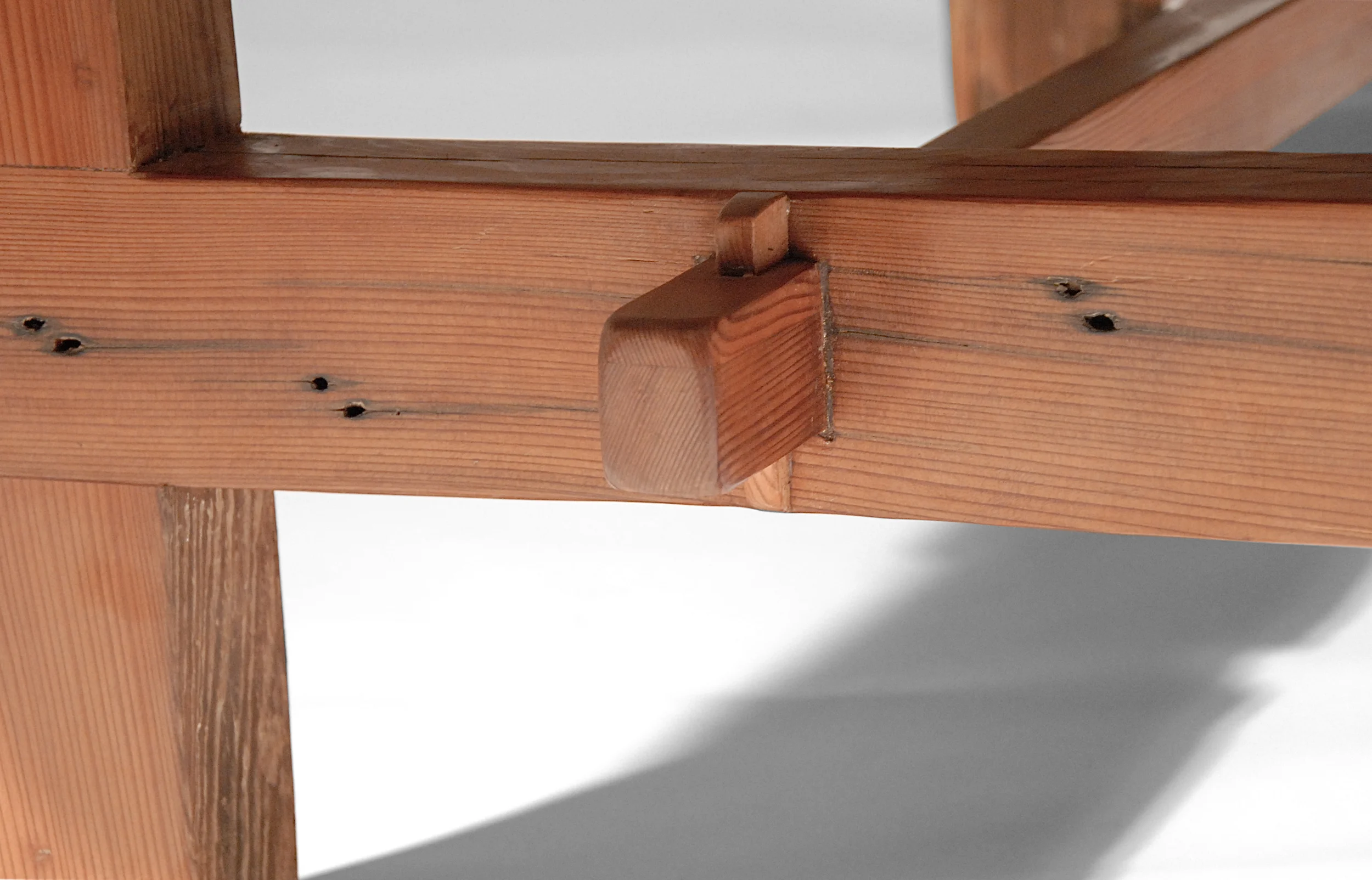 Through tenon wedge detail