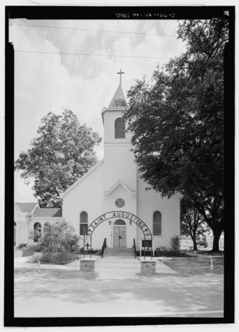 lossy-page1-345px-North_northeast_(front)_elevation,_with_scale_-_St._Augustine_Roman_Catholic_Church,_Highway_484,_Melrose,_Natchitoches_Parish,_LA_HABS_LA-1316-3.tif.jpg