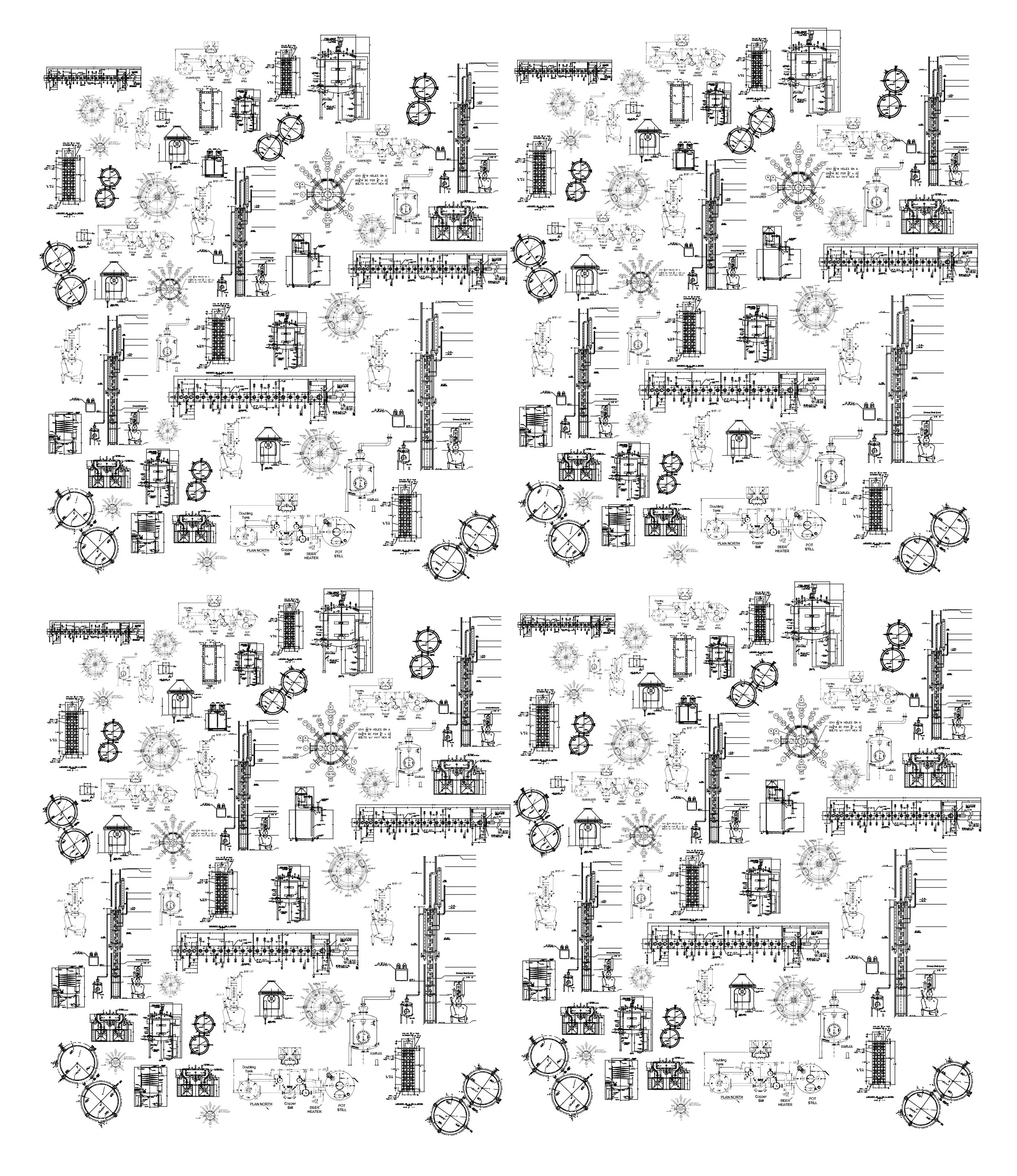 Client: New Riff Bourbon Distillery, Covington KY Project: Turn our architectural blueprint into a pattern that we can print on various materials.