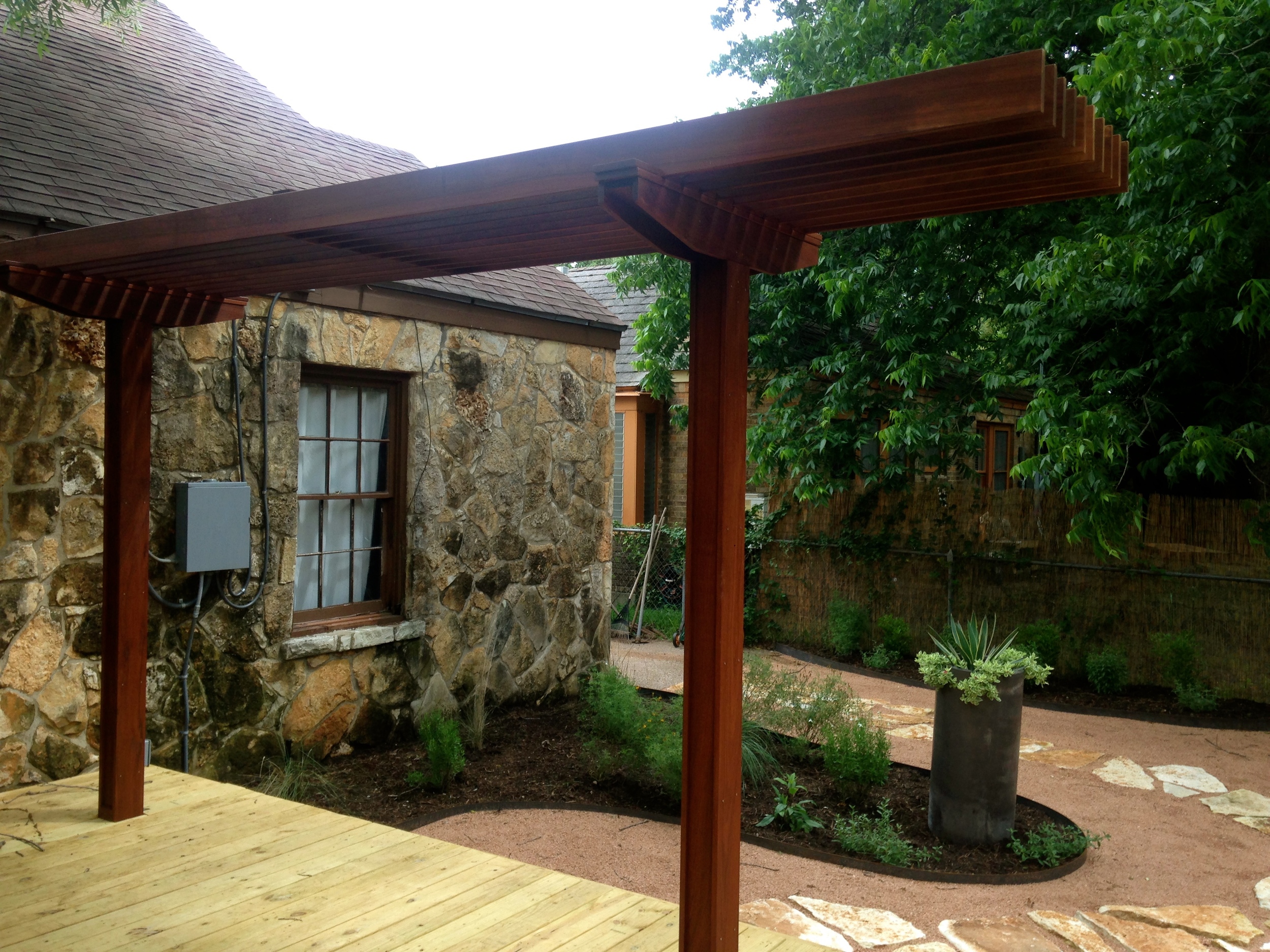 Japanese Inspired Shade Structure w/ Native Landscape
