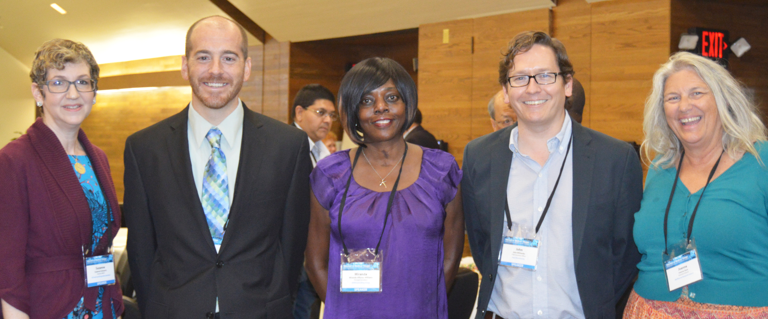 From Left: Dr. Suzanne Schwartz, Colin Morgan, Miranda Alfonso-Williams, John Wilbanks, & Joanne Gere, Executive Director, BioPharma Research Council