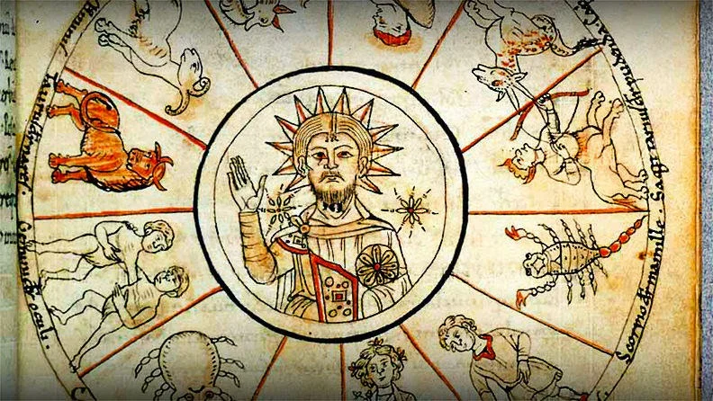 9th Century, Zodiac Christ | Christ as associated with the Sun God, The Father.