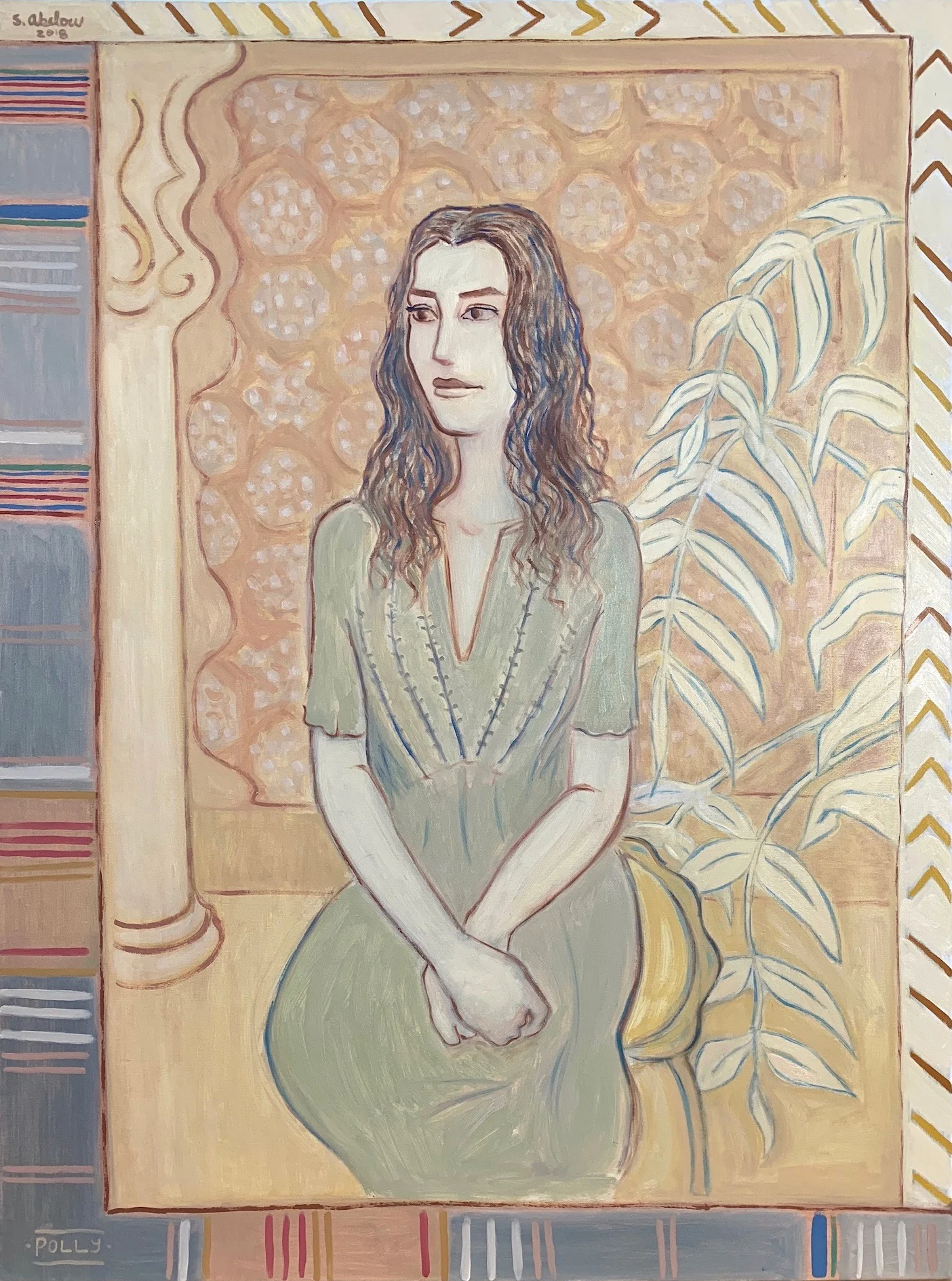“Polly (As Persephone in the Daylight)” — Oil paint on linen, 48 x 36 inches
