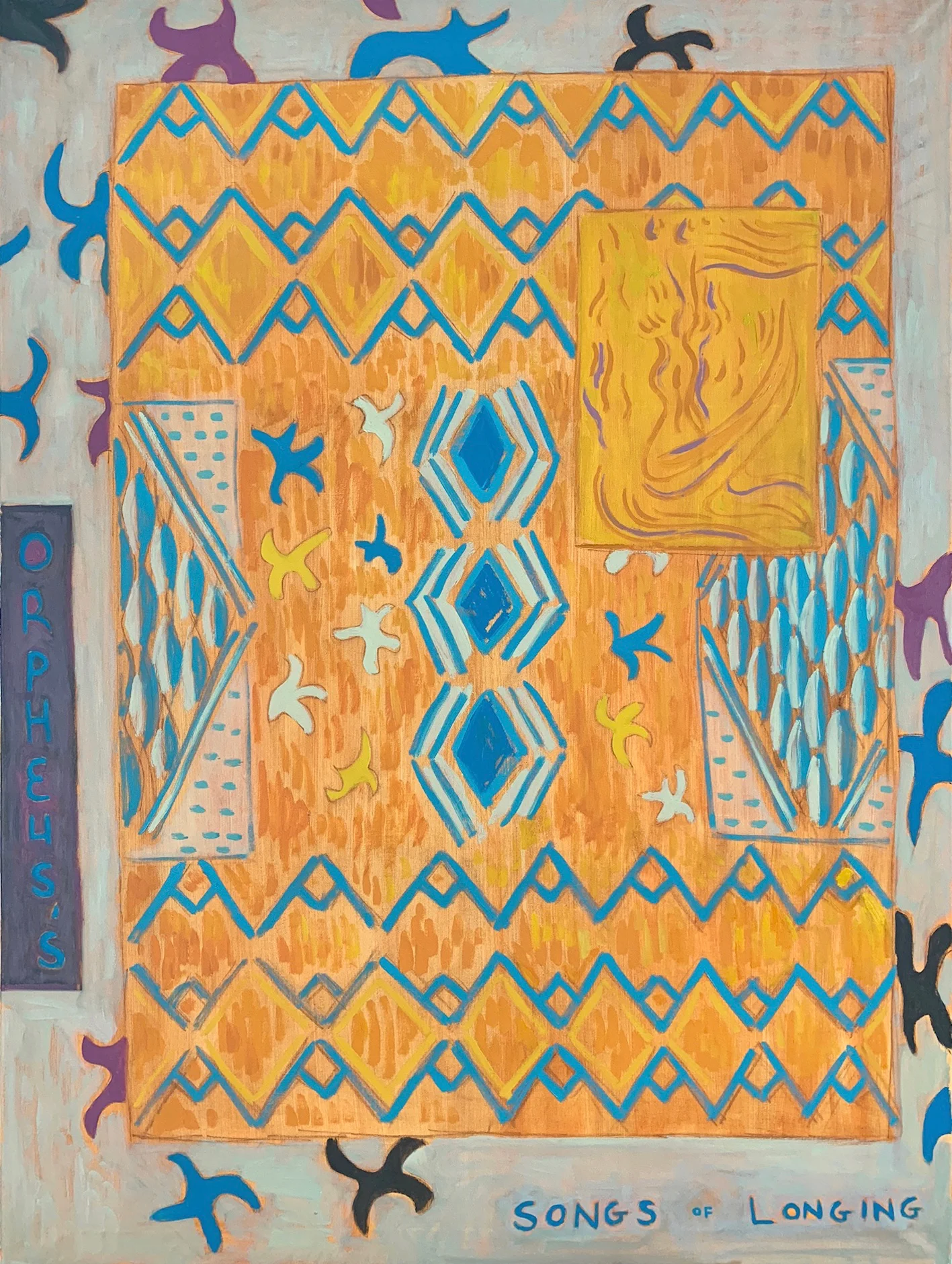 “Orpheus’s Songs of Longing II,” oil paint on linen, 48 x 36 inches
