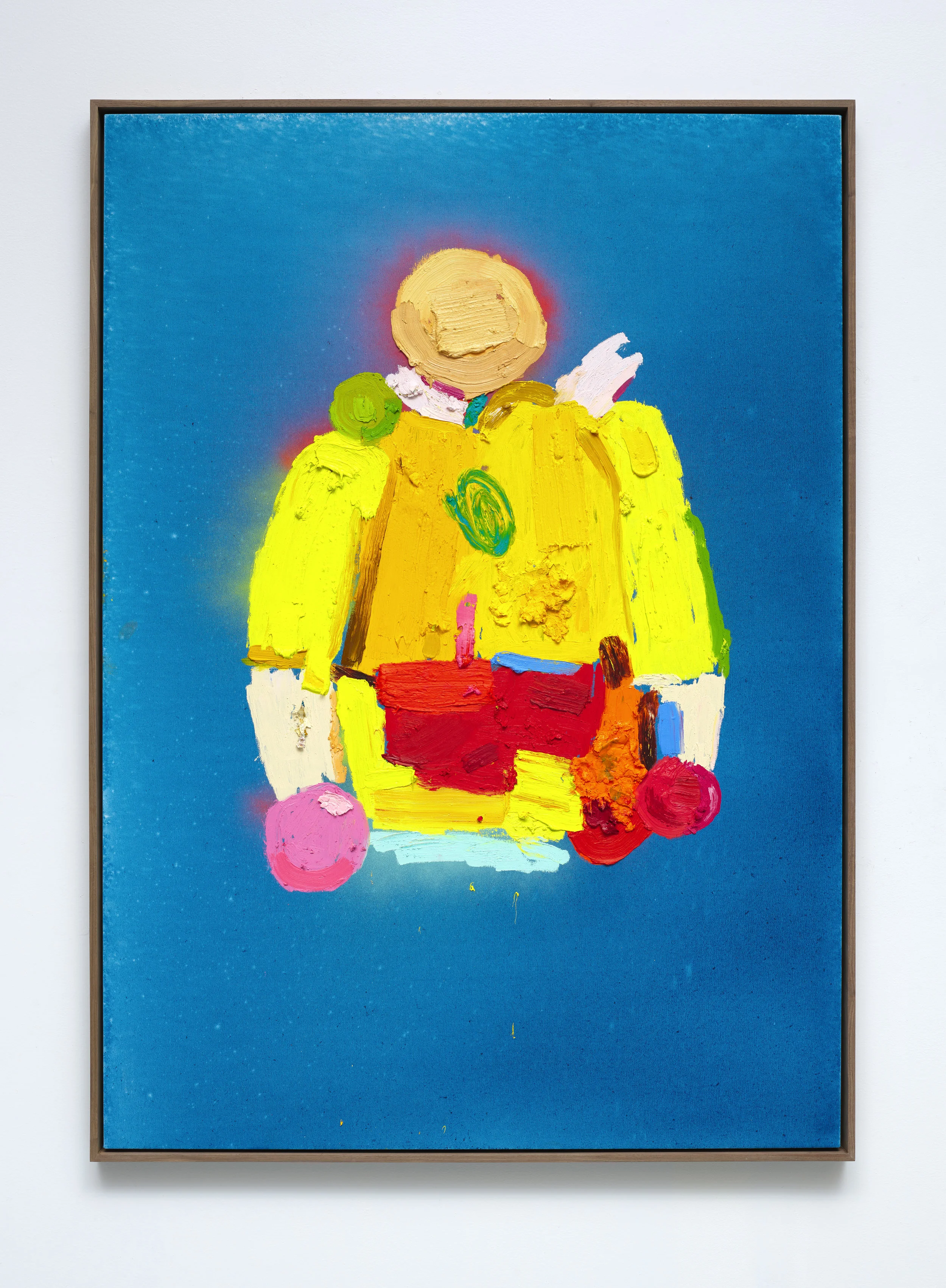 Marc Horowitz, This one has an odd shape. , 2018 Oil, acrylic spray paint 65 × 45 inches. Image courtesy of the artist.