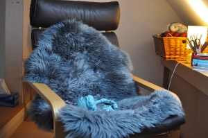 This sheepskin is from the Wool Room . It's so nice an warm - I would call it an essential item for an Edinburgh resident!