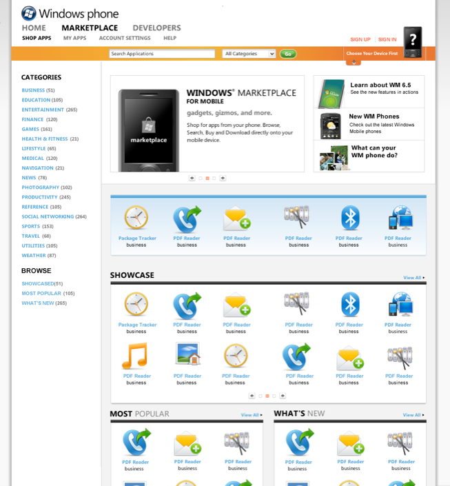 Home page