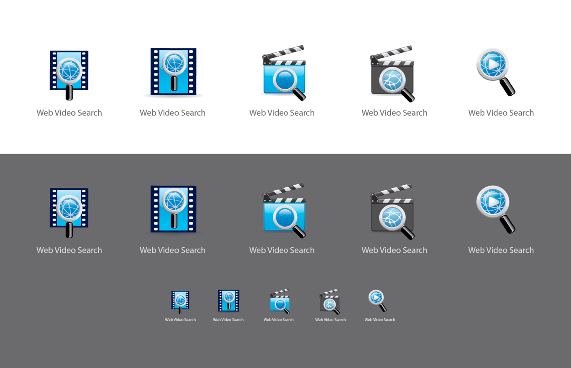Sample of variations that I present to my clients for one logo/symbol
