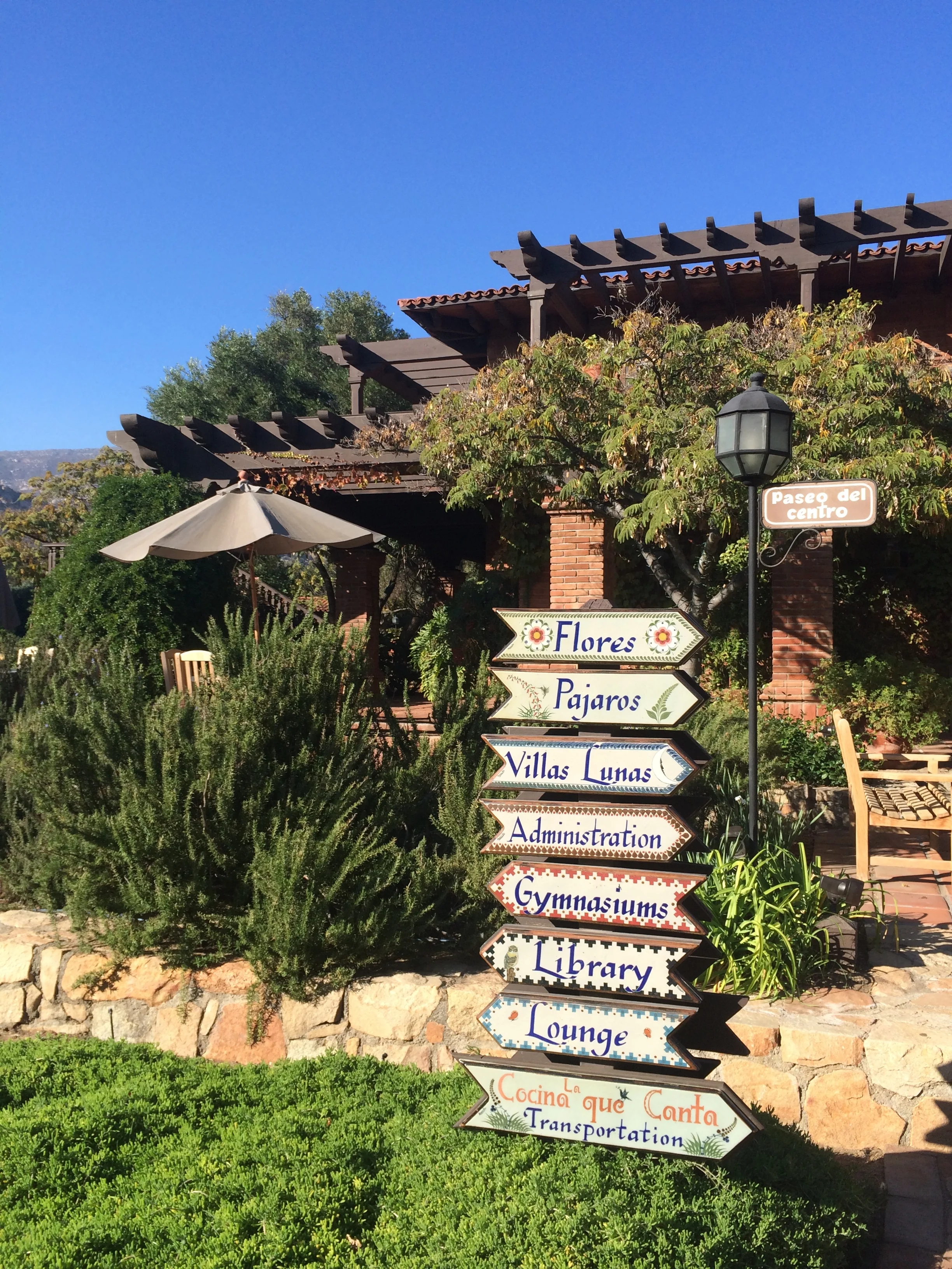 Welcoming signs at Rancho la Puerta