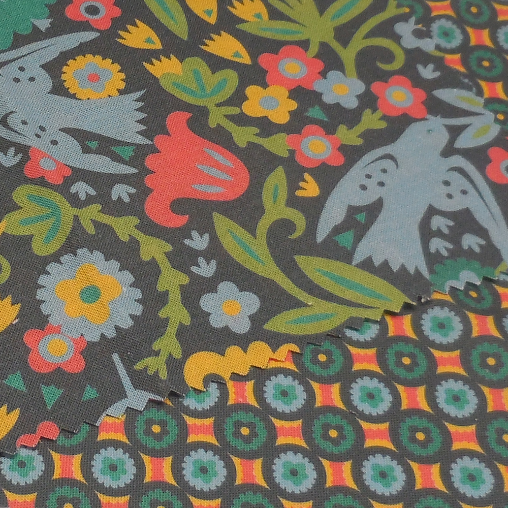 Floral Flight and Graphic Flower Fabric Swatches!