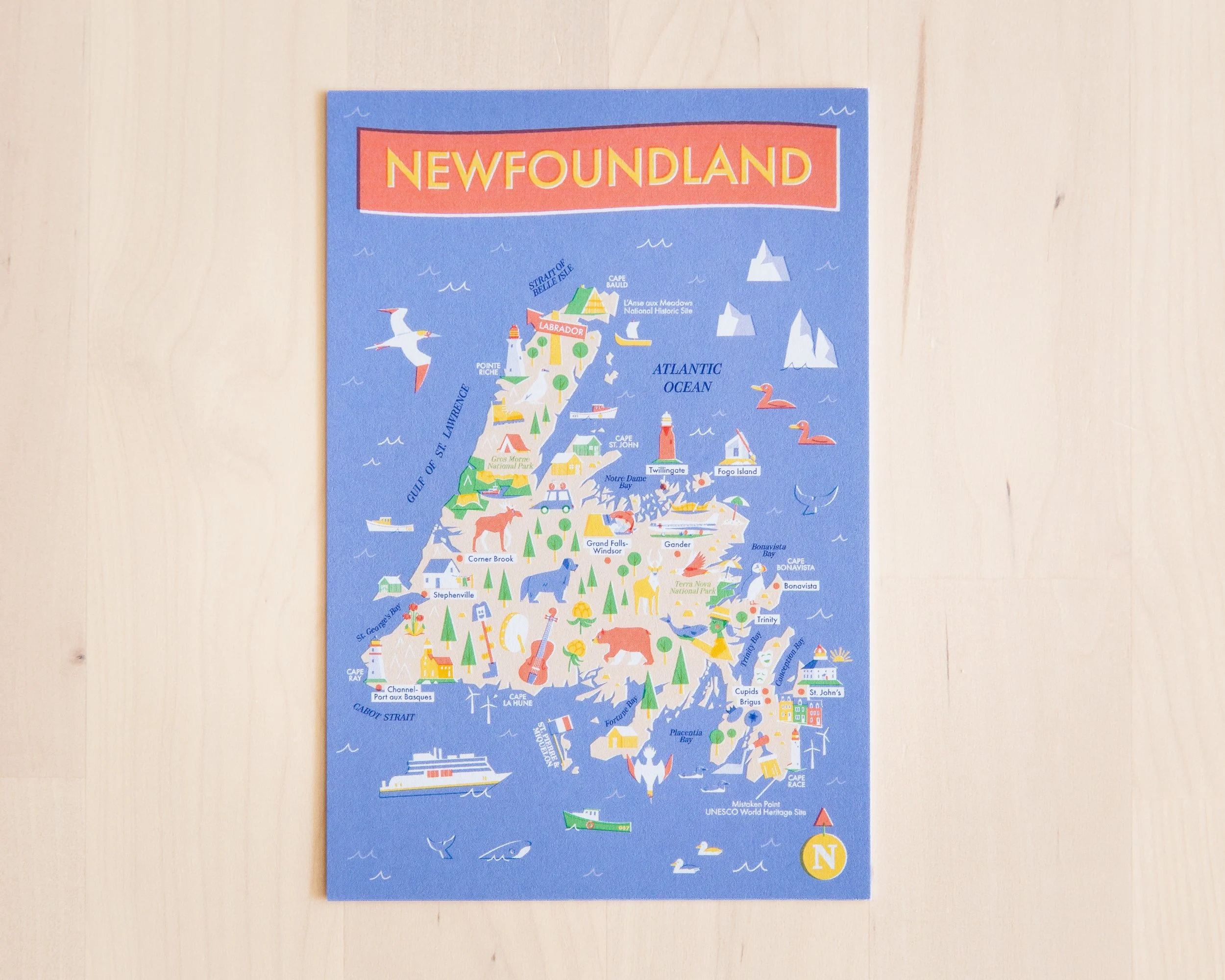 Newfoundland Map | Postcard