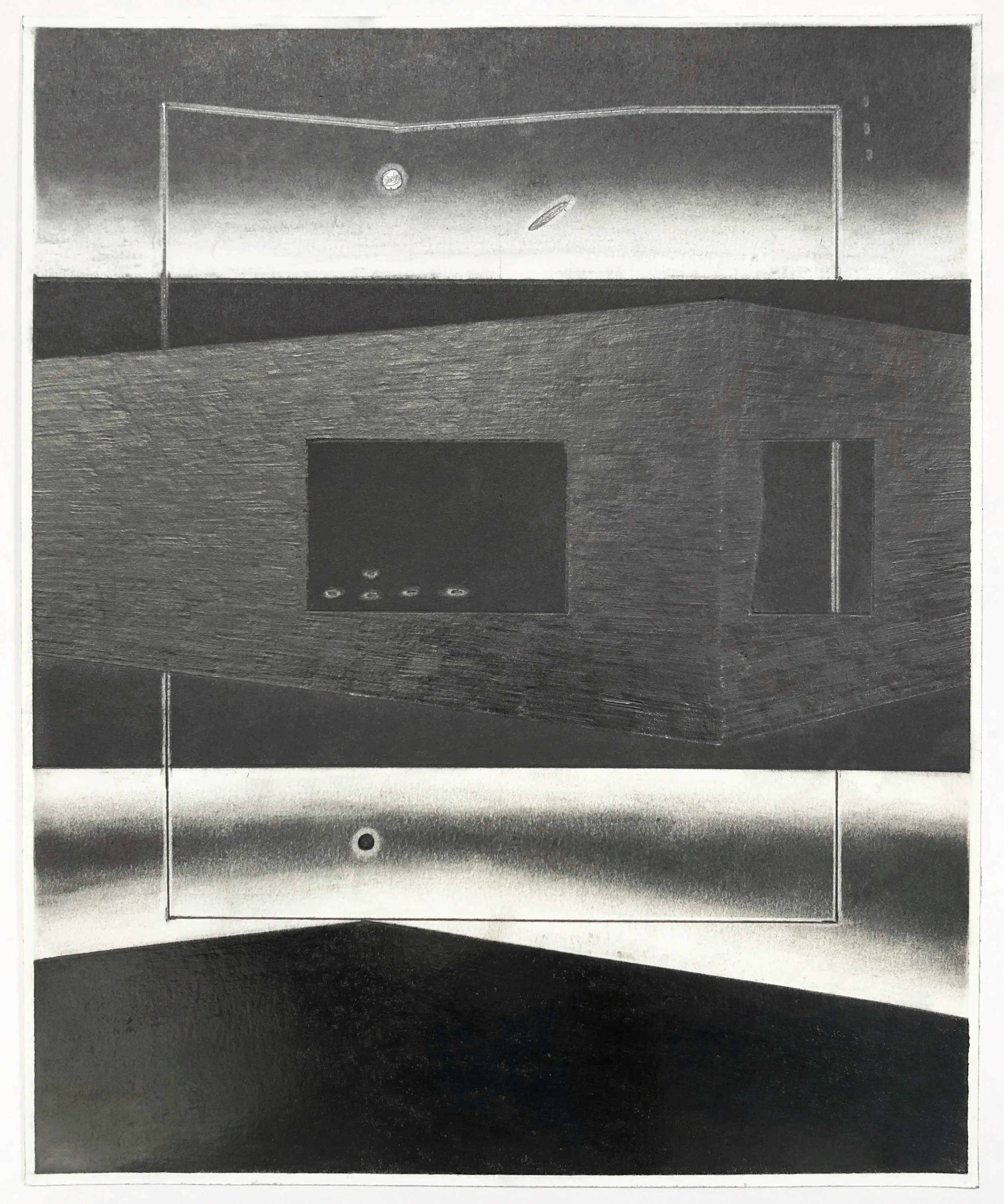 Monolith no.6 (corner) 8 x 10 inches graphite on paper 2019