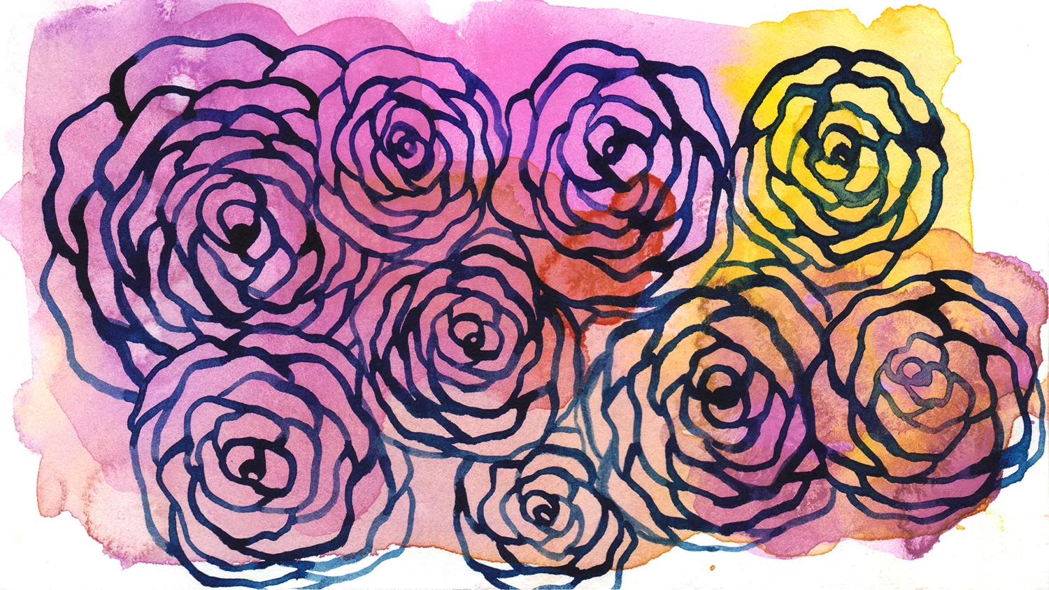 Blue Pink Yellow Roses_Maryam Gaber.jpg