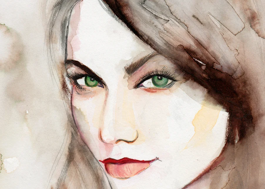 Maryam Gaber-InkPortrait-04 greeneyes-2014-5x7crop.jpg