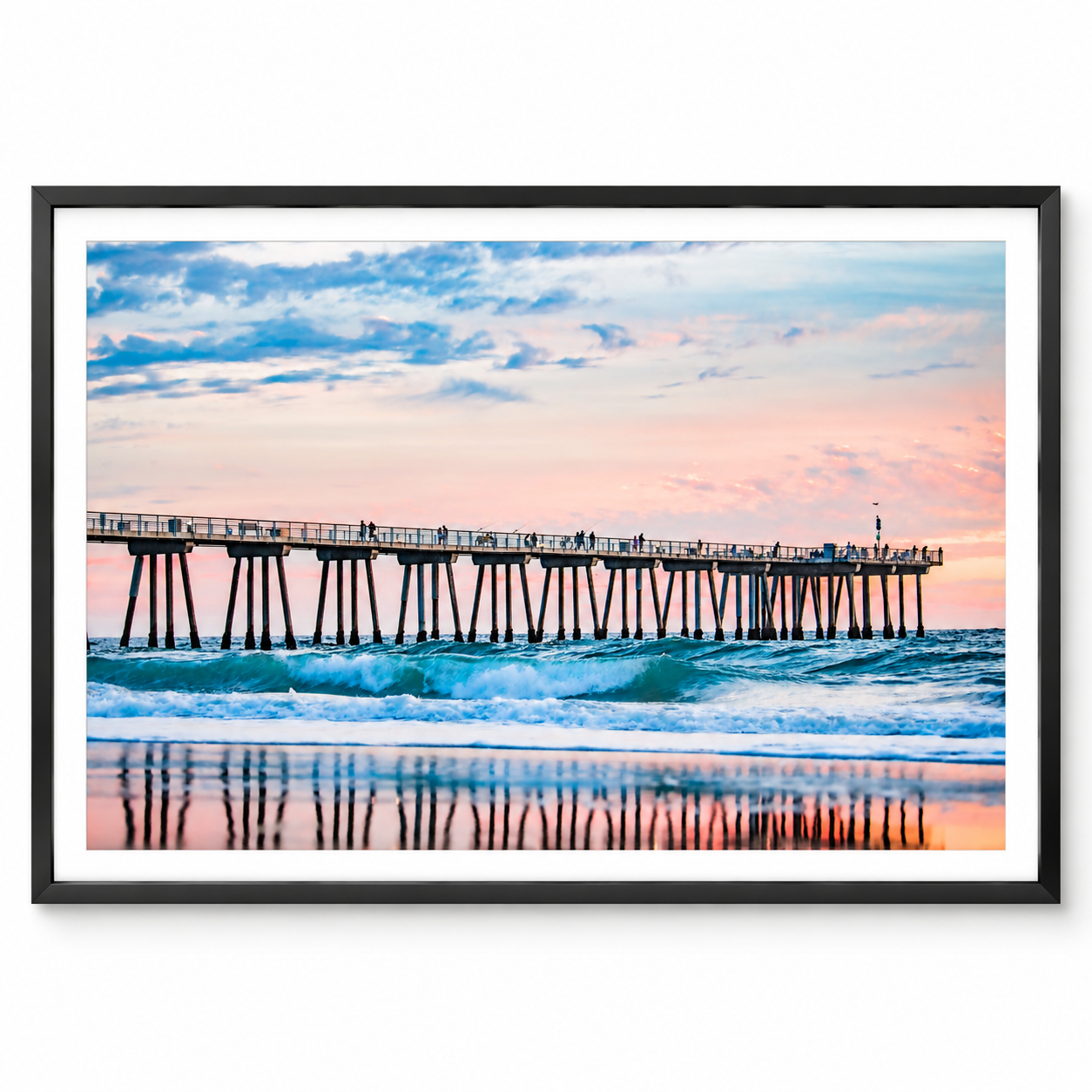 Framed Coastal Pier Sunset-3.png