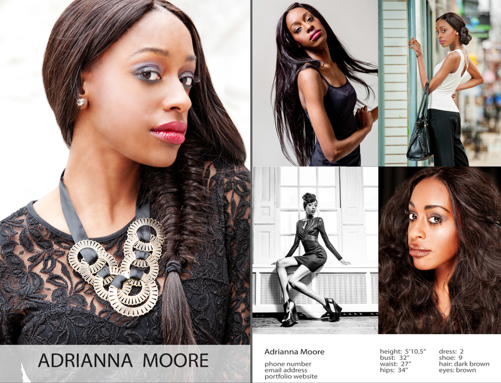 Female Model Comp Cards