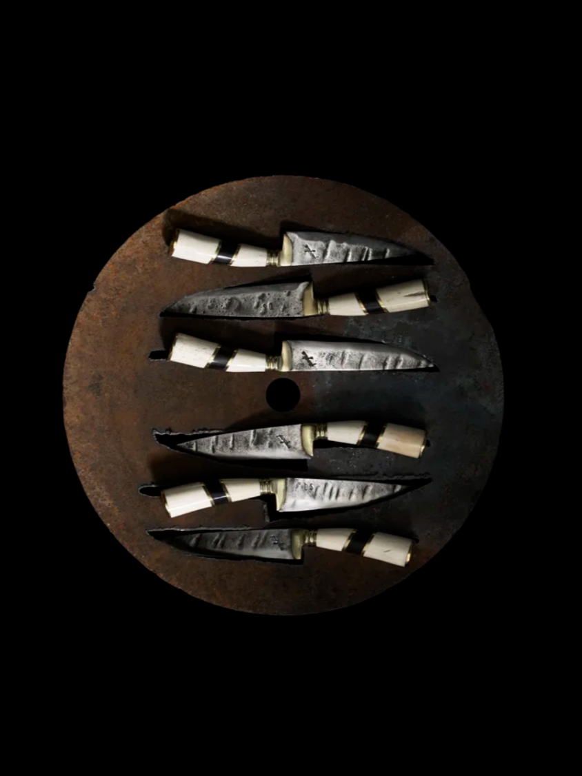 POGLIA SET OF 6 KNIVES + PLOW DISK ARTWORK