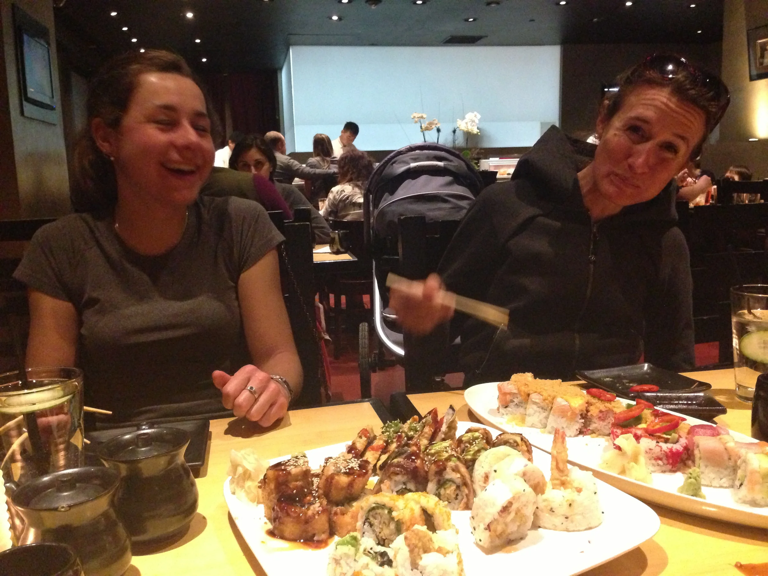 After the Specialized HQ visit we had a night out with the amazing people at lululemon! Sushi first, YUM!!