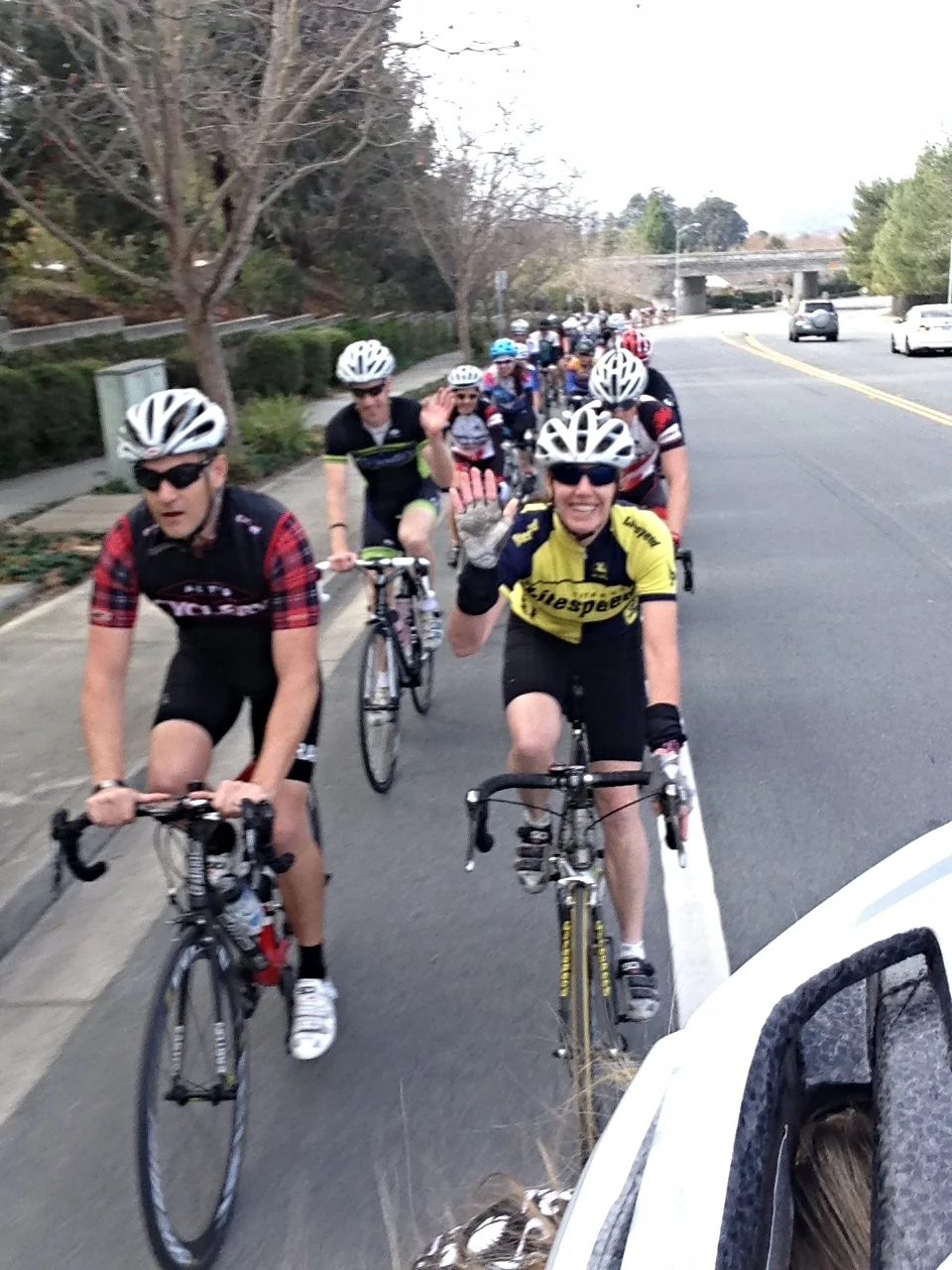 Smiling faces from the front of the 50 mile loop!