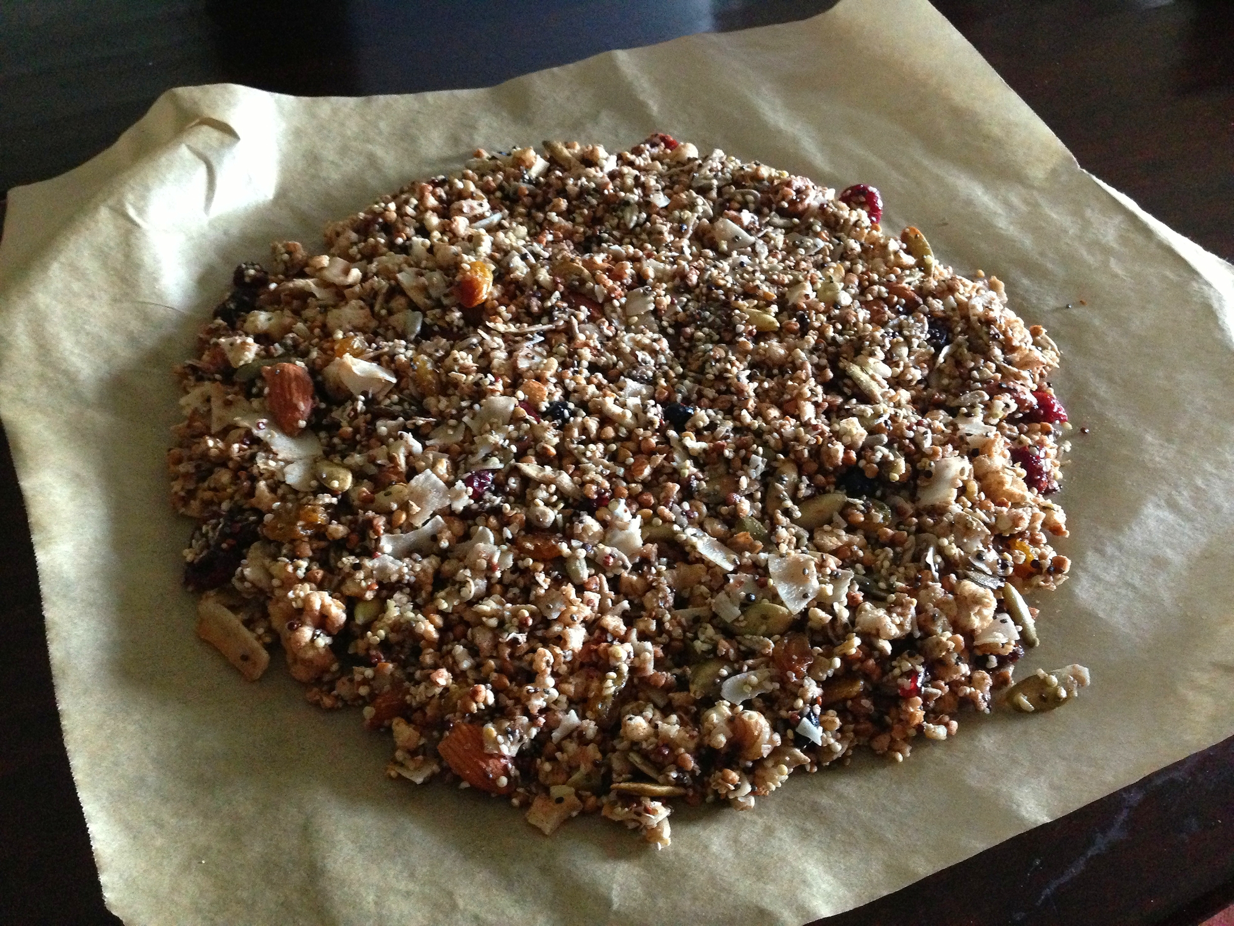 Just out of the oven before its broken up...yum!