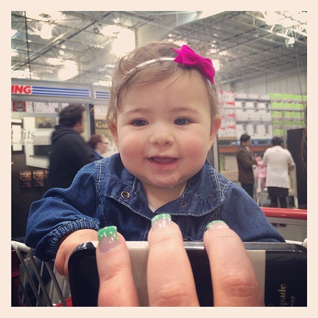 My Sister and my niece watching the live feed of stage 6 from Costco :)