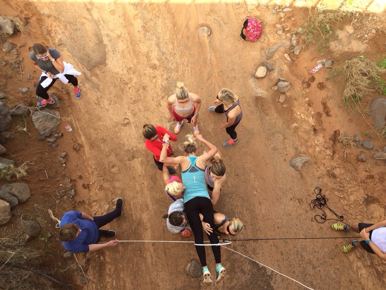 Another team building activity where we all had to get from one side to the other through a tiny hole. They left me for last and had to literally pull my upper body from the ground up, it was hilarious and impressive all at the same time! 