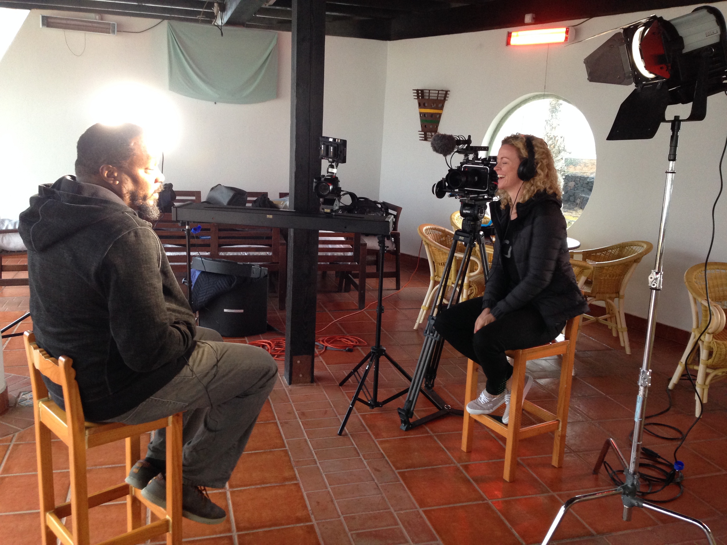 Beth turning the tables on video man Andre and interviewing him for a change!
