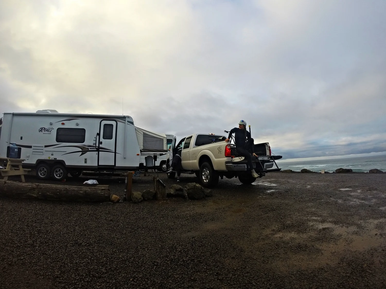 Our ocean-side campsite! 