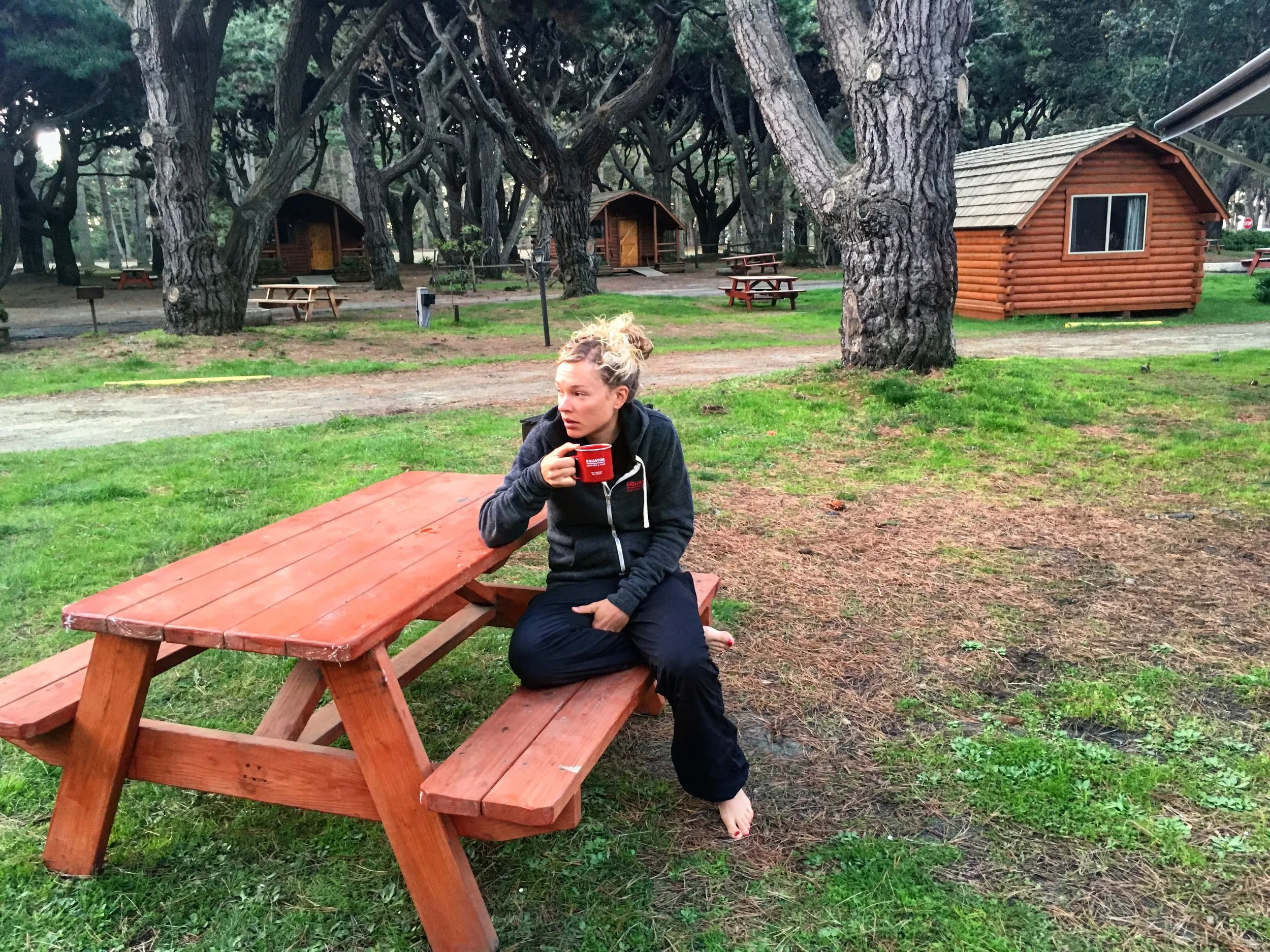 Waking up with some Equator Coffee Tayler Wiles Blend ! Loved this campsite! KOAs are the way to go!