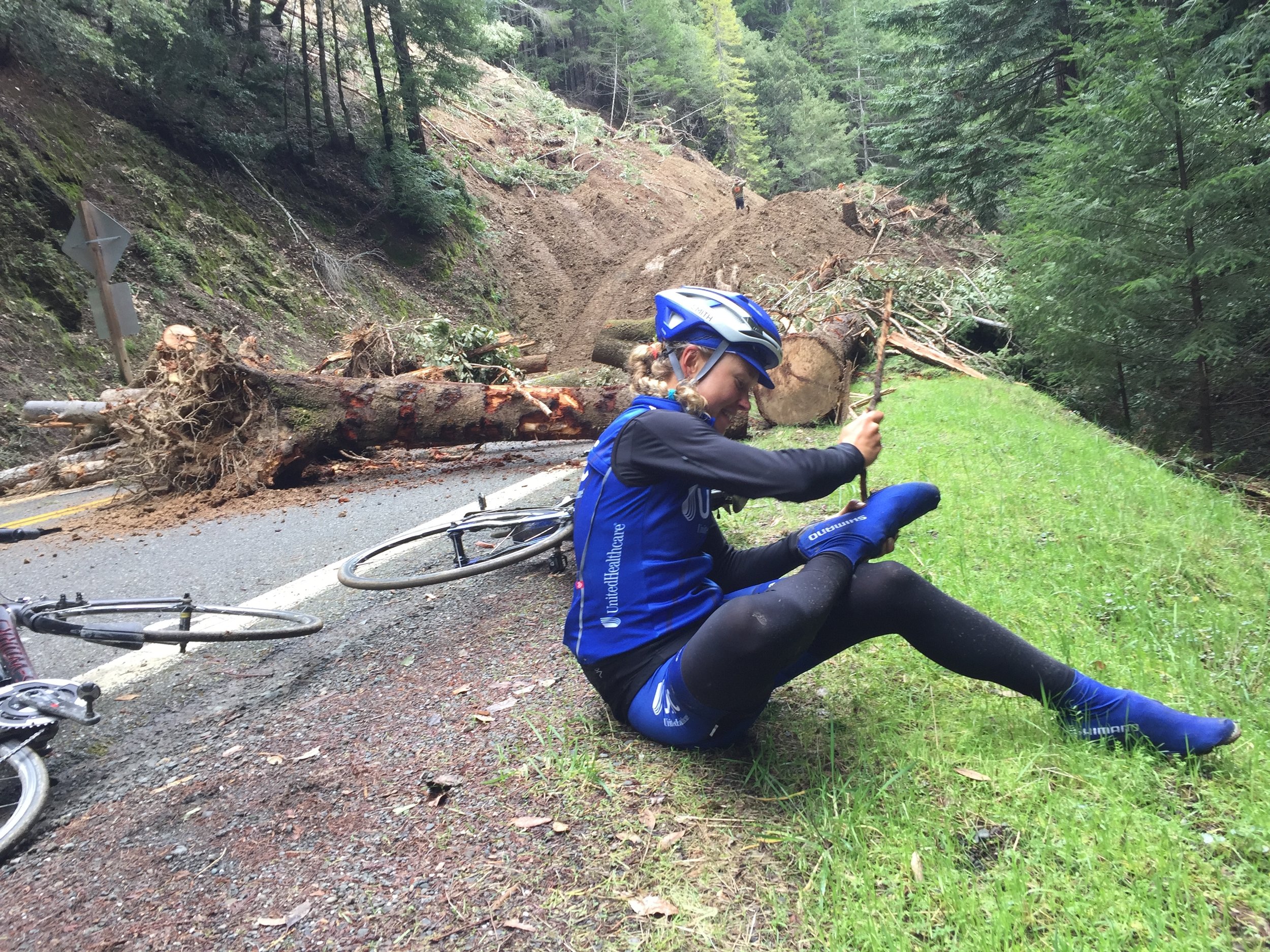 Check out that landslide behind me, it was no joke! 
