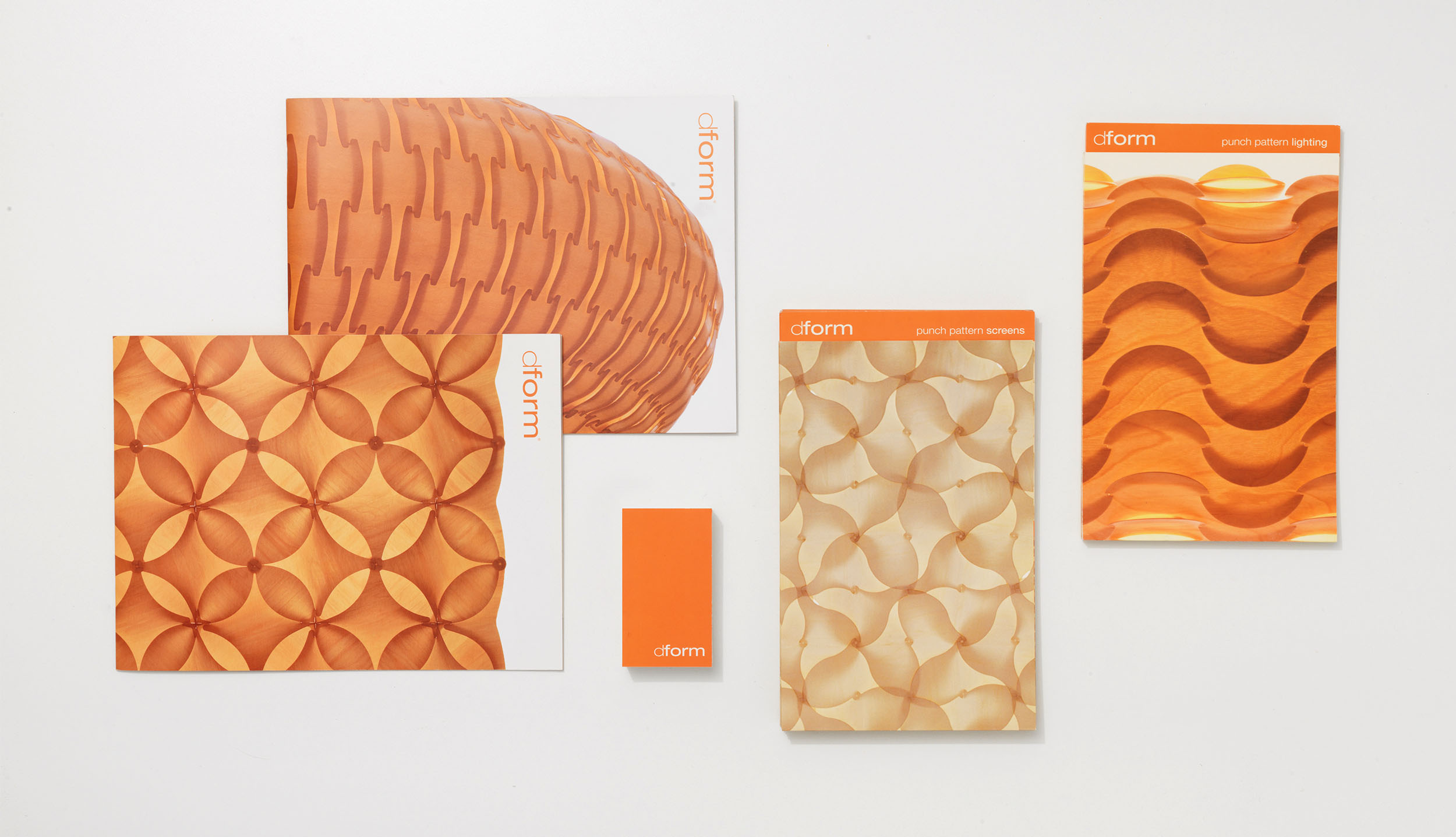 The design language was carried over from the website to the catalog and other printed materials.