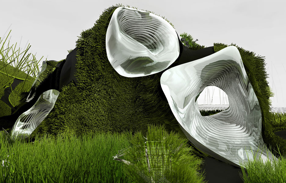 Bioconcrete assembly by Francois Roche