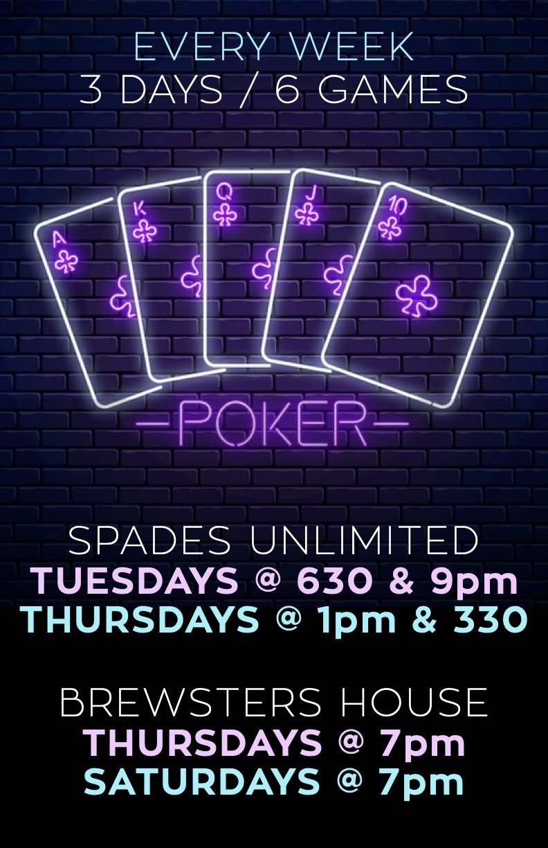 Spades Poker Tuesdays — Brewster's Bar & Grill