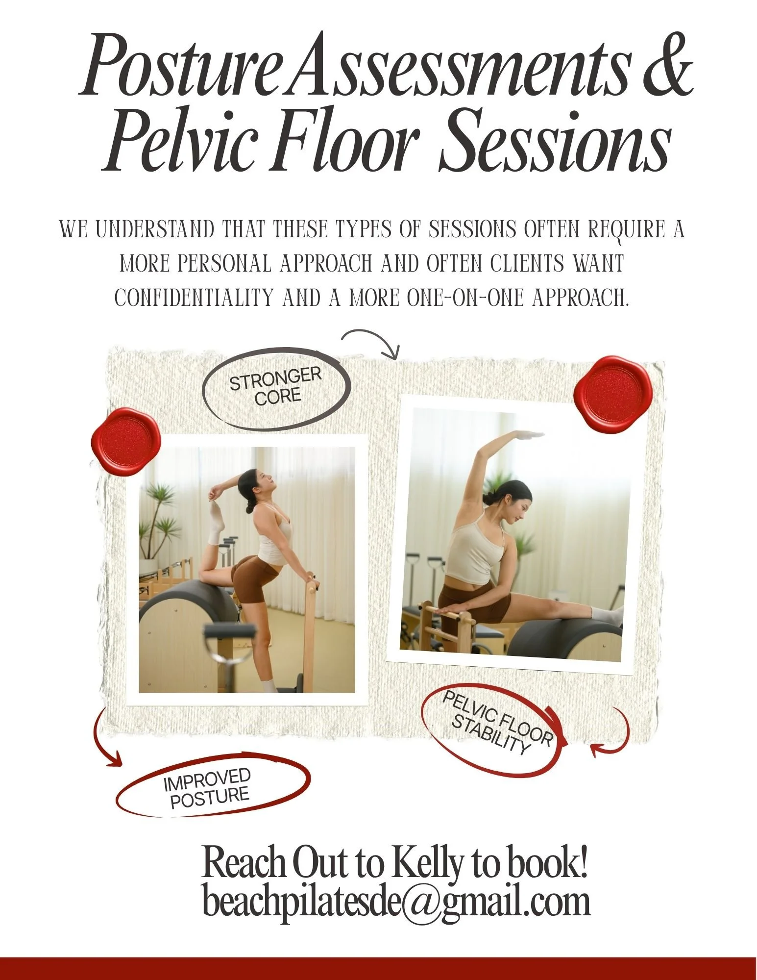 POSTURE ASSESSMENTS &amp; PELVIC FLOOR SESSIONS