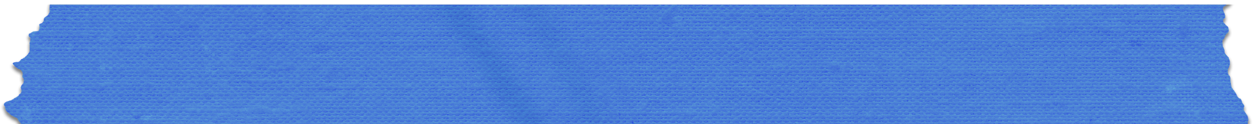 Long horizontal strip of textured blue fabric with torn edges