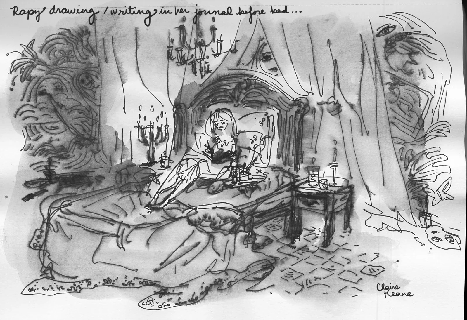 RAPUNZEL JOURNALING BEFORE BED // RAPUNZEL RESEARCH JOURNAL