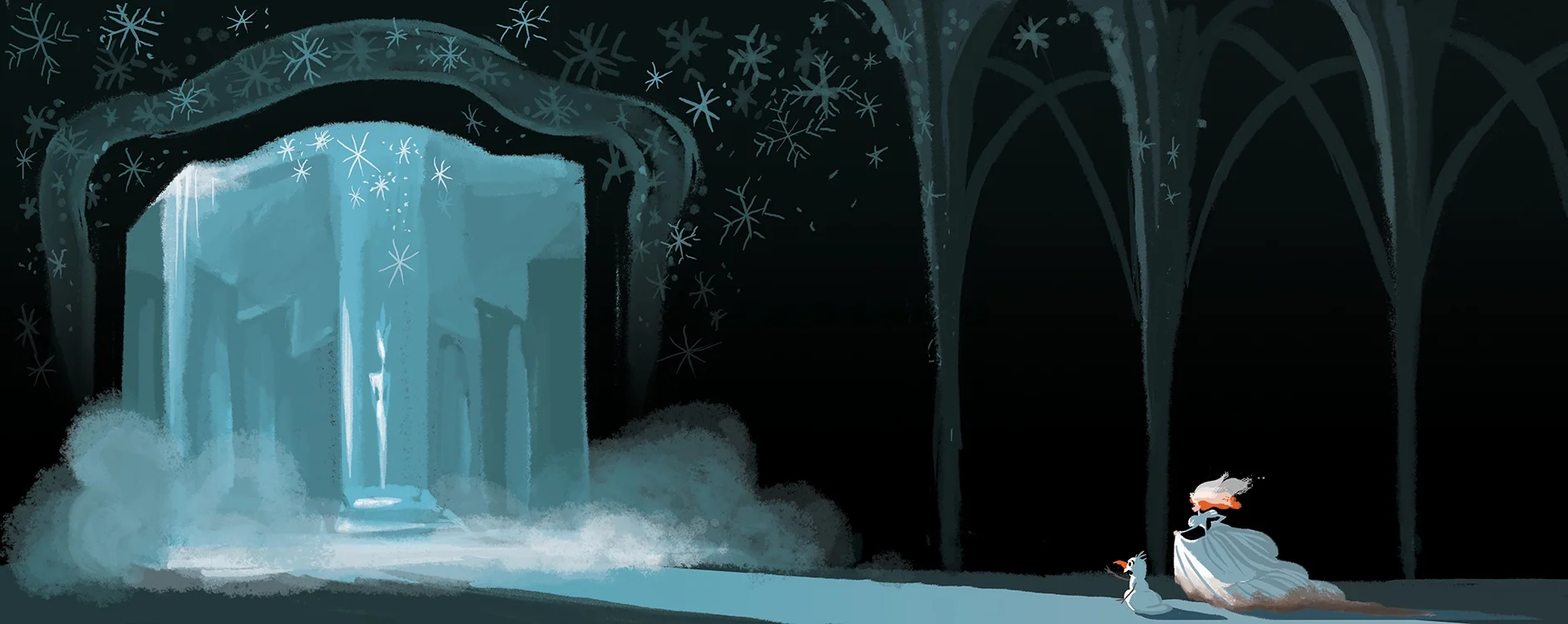 ANNA COMING TO RESCUE THE SNOW QUEEN // VISUAL DEVELOPMENT FOR FROZEN