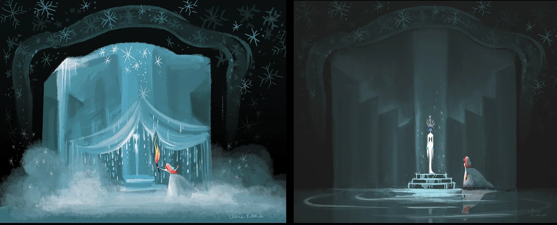 ANNA THAWING THE SNOW QUEEN // VISUAL DEVELOPMENT FOR FROZEN