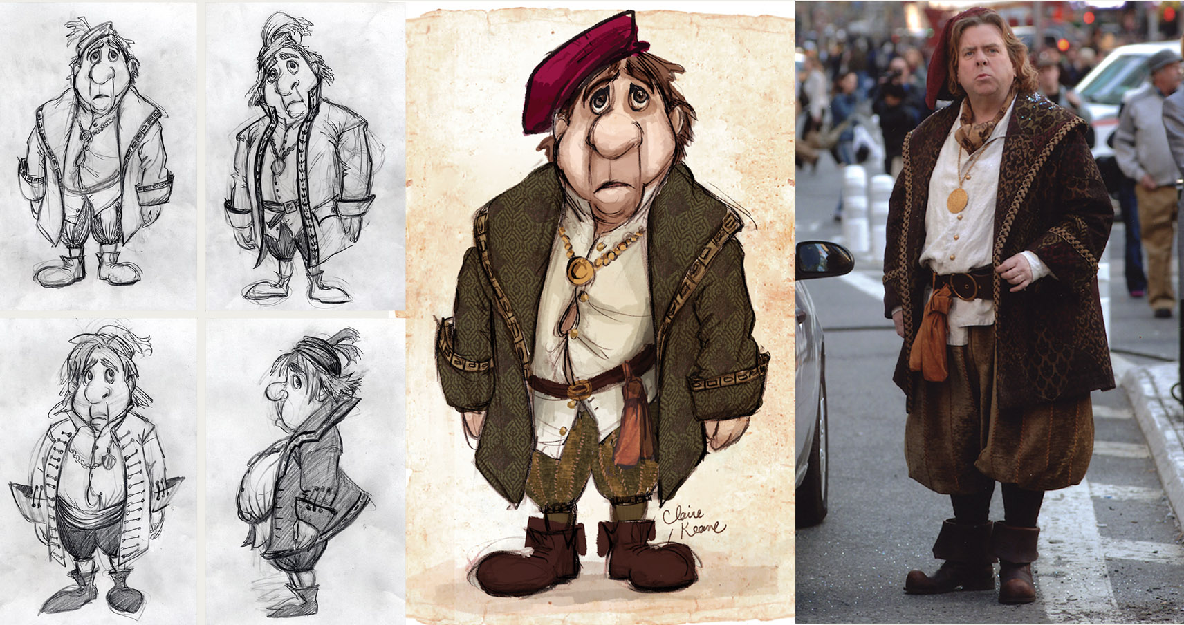 NATHANIEL COSTUME DESIGN / TIMOTHY SPALL // VISUAL DEVELOPMENT FOR ENCHANTED