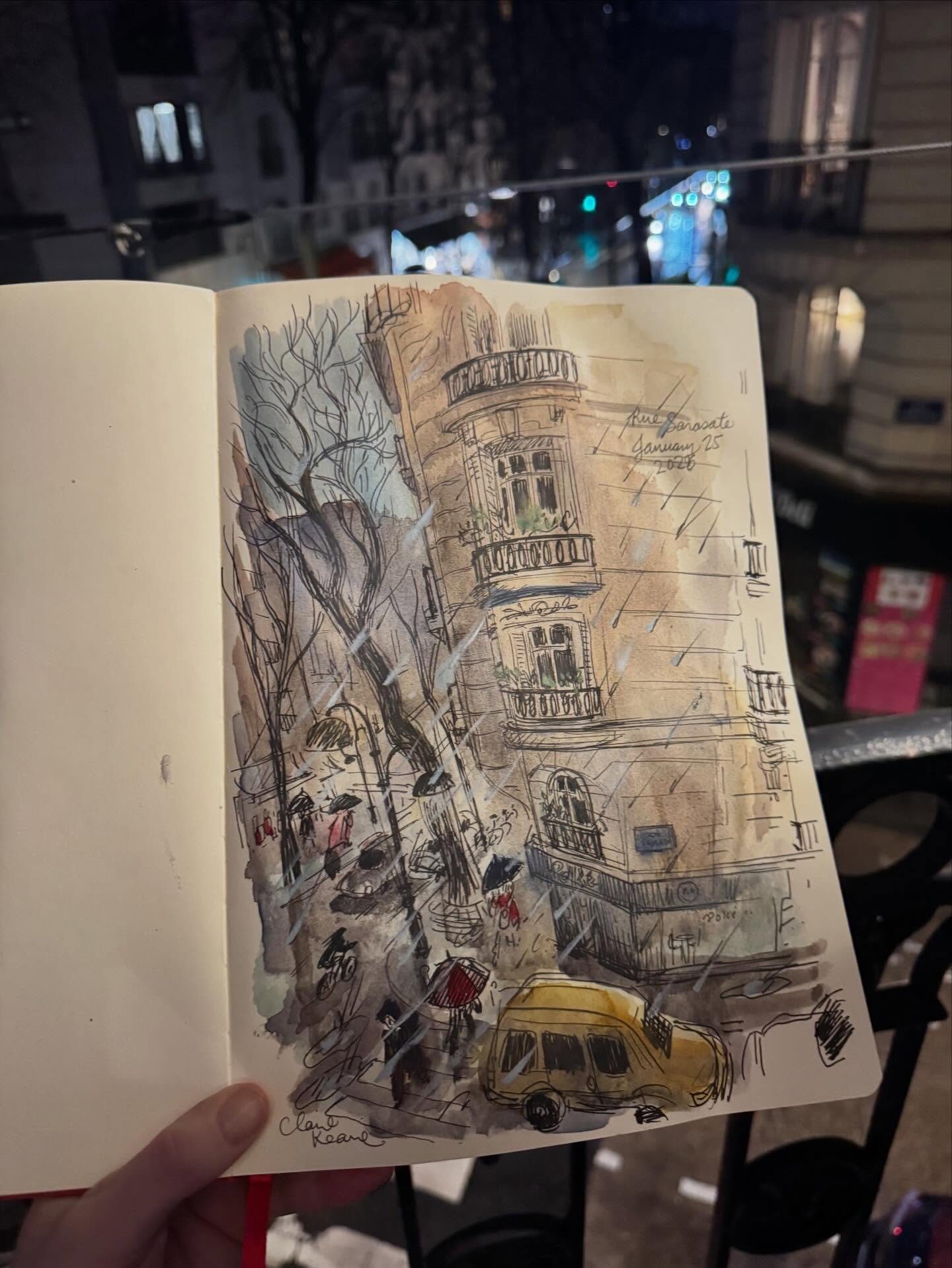 Sketch from my apartment today that captures my current mood. Though separated from my continent, my spirit remains with you all in the States and I&rsquo;m filled with pride and hope for our collective pursuit of truth.