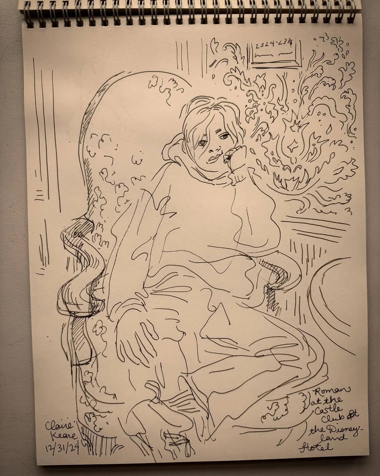 New Years&rsquo; sketch of Roman in the castle club @disneylandparis