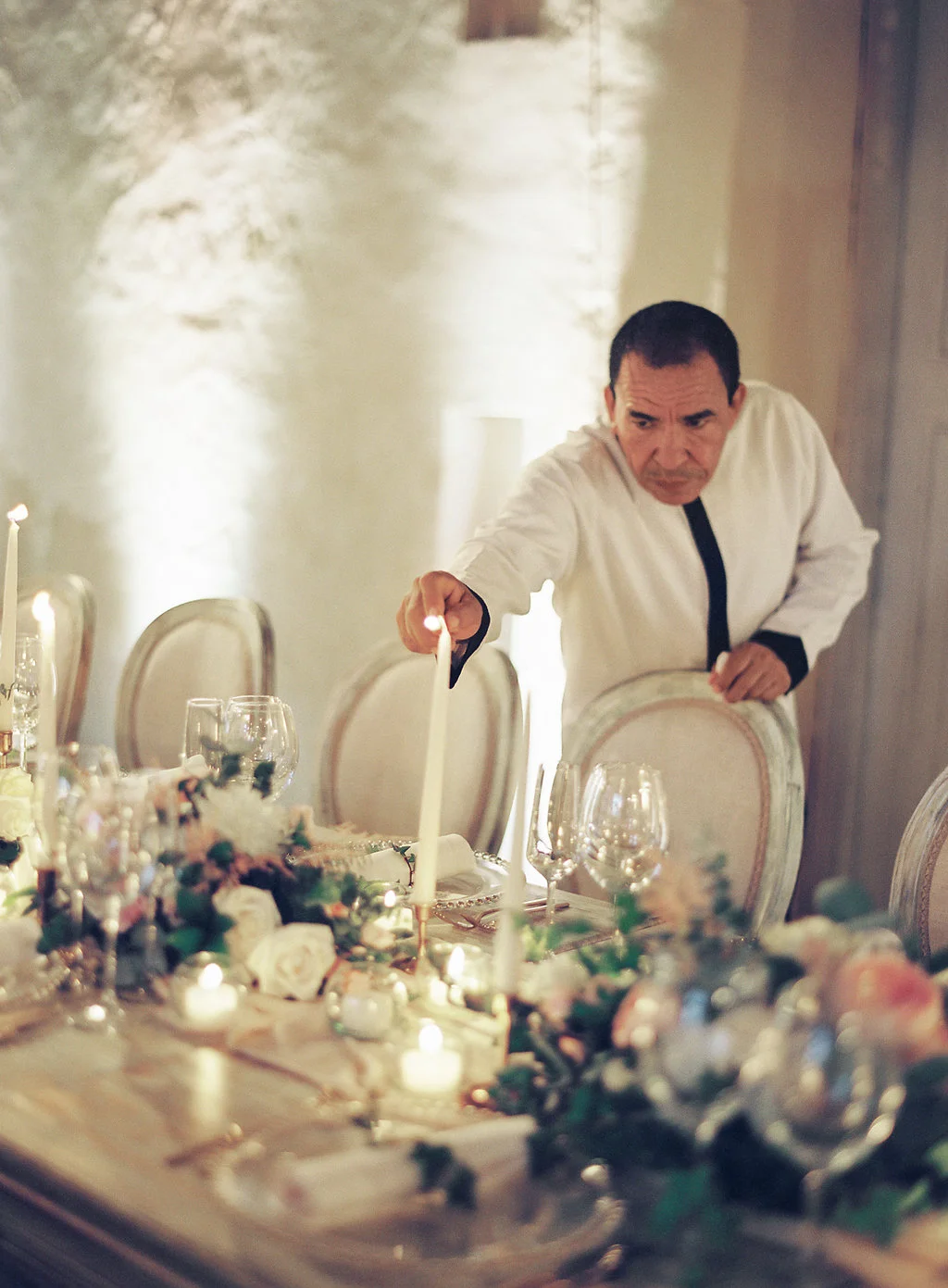 Fine art film destination wedding photographer, washington DC, Virginia, cartagena, california, new york, dining