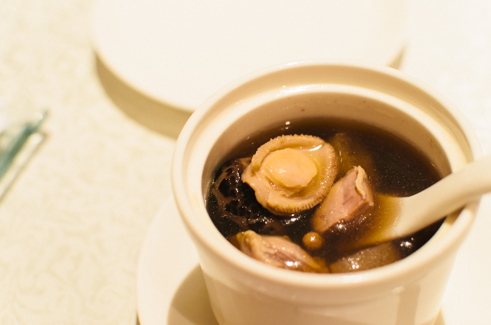 Double-boiled Mini “Buddha Jumps over the Wall” with Cordycep Flower (虫草菌炖迷你佛跳墙)
