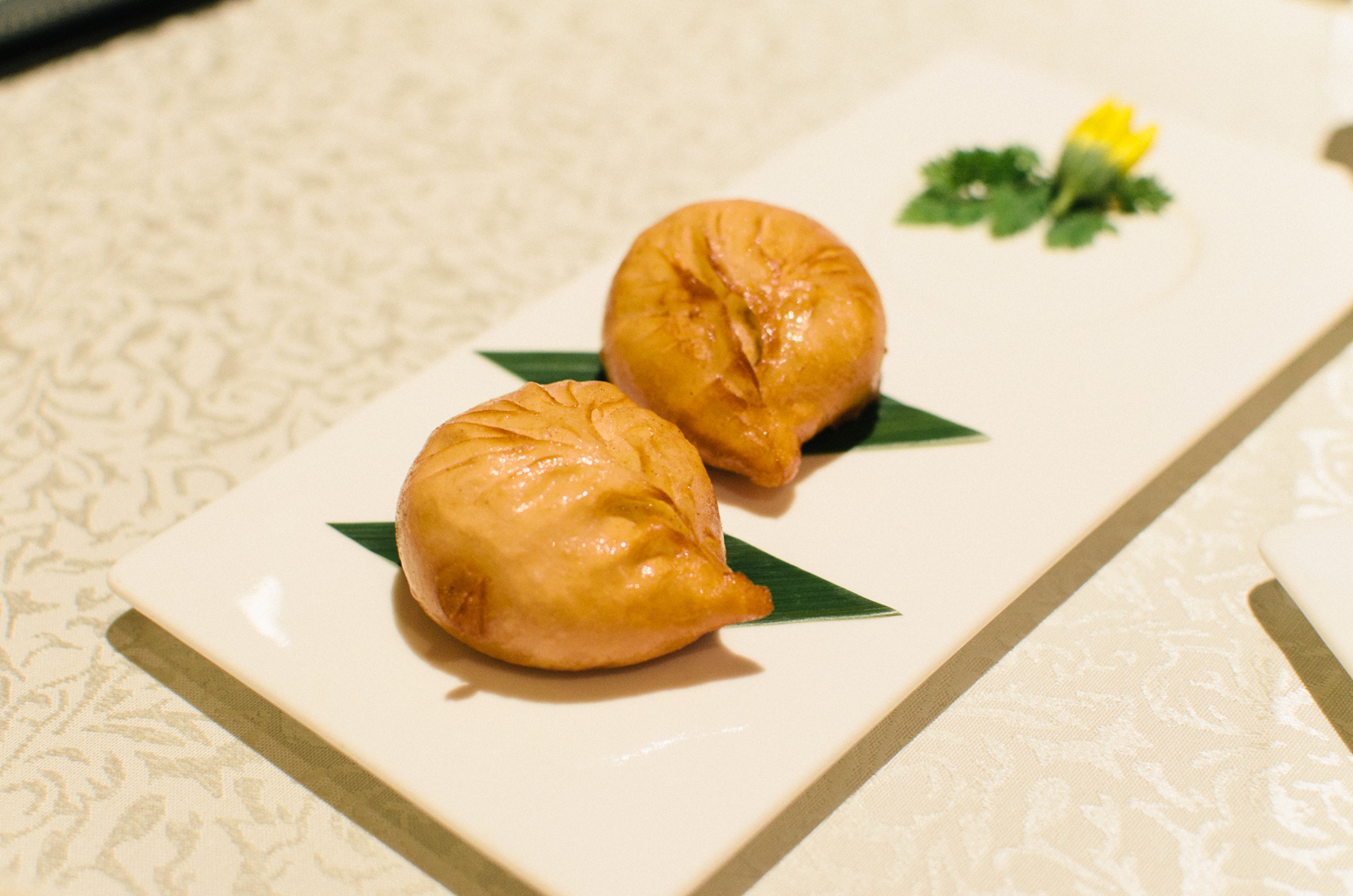 Deep-fried Buns with Minced Pork, Dried Shrimps, aubergine and Chilli (脆皮玉茄包)