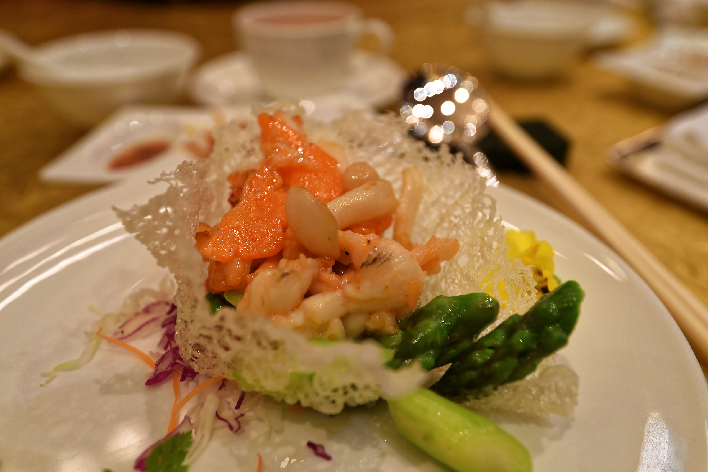 Sautéed Lobster served in Crispy Rice Basket