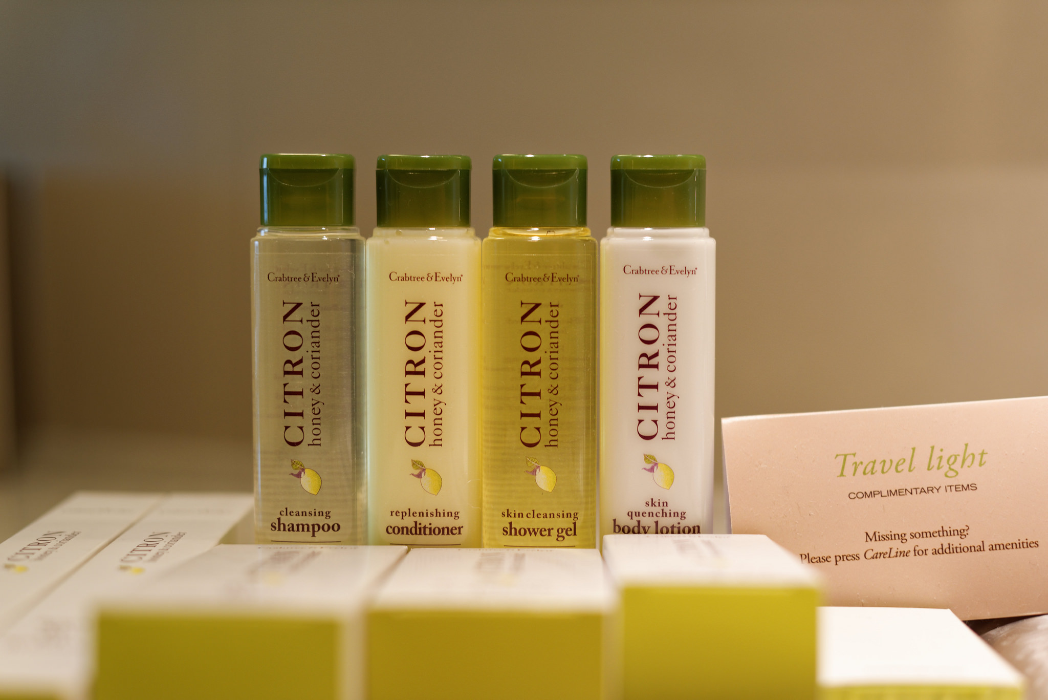 Crabtree &amp; Evelyn&nbsp;Bath Amenities in the&nbsp;Executive Room in&nbsp;Doubletree By Hilton Hotel Johor Bahru