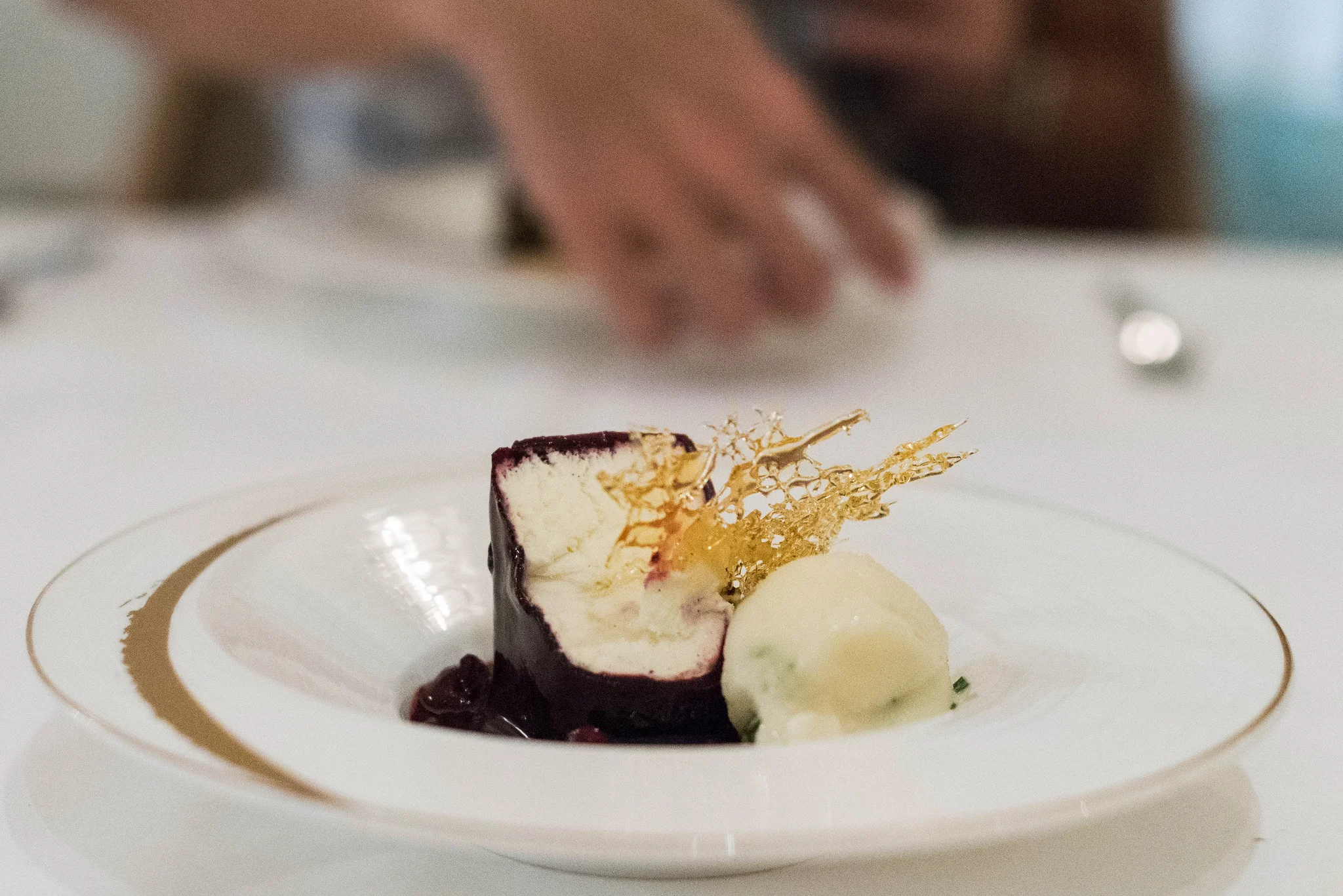 Semifreddo alla Vaniglia (S$16++) - p hotograph shows a tasting portion only.