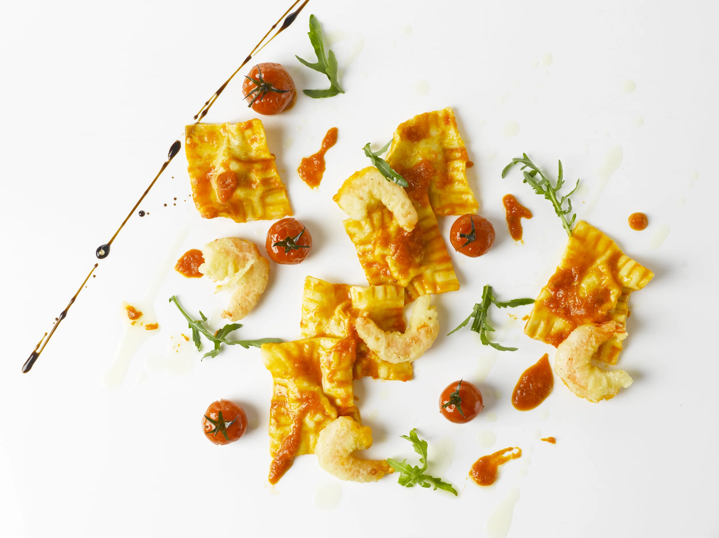 Ravioli of Prawns with Cherry Tomato Sauce at Oscar's ( Conrad Centennial Singapore )
