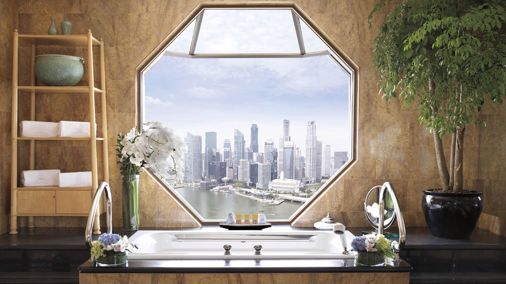 A view to behold from the comfort of your bathtub at the Ritz-Carlton, Millenia Singapore